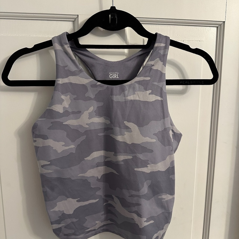 Athleta Girl Long Distance Bra, Purple Camo, XXL/16